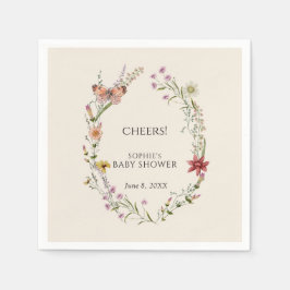 Servilleta De Papel Flor Silvestre Quiere Un Baby Shower En Bloom