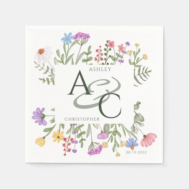 Servilleta De Papel Flor silvestre rusa moderna (Anverso)