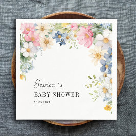 Servilleta De Papel Flor silvestre, servilletas Baby Shower