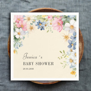 Servilleta De Papel Flor silvestre, servilletas Baby Shower