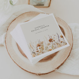 Servilleta De Papel Flor Silvestre Soñadora de Otoño