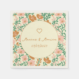 Servilleta De Papel Flor silvestre Vines Personalizado de boda elegant