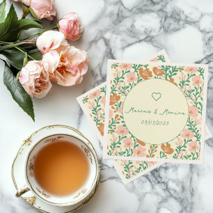 Servilleta De Papel Flor silvestre Vines Personalizado de boda elegant