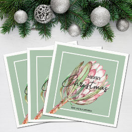 Servilleta De Papel Flor tropical de Feliz Navidad