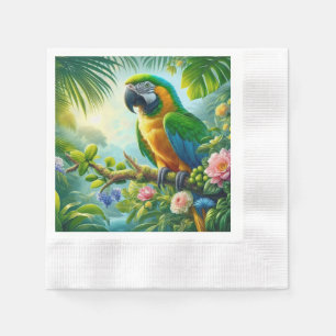 Servilleta De Papel Flor tropical de macao verde