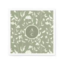 Flor verde sabio y crema