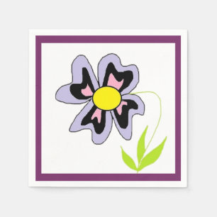 Servilleta De Papel Flor violeta