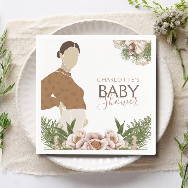 Servilleta De Papel Flora acuarela Baby Shower rosa de Rubor (Subido por el creador)