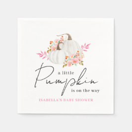 Servilleta De Papel Flora acuarela Pequeña Calabaza Baby Shower