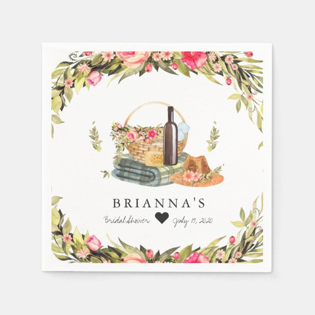 Servilleta De Papel Flora acuática picnic de verano (Anverso)