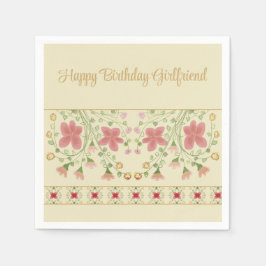 Servilleta De Papel Flora rosa Artsy