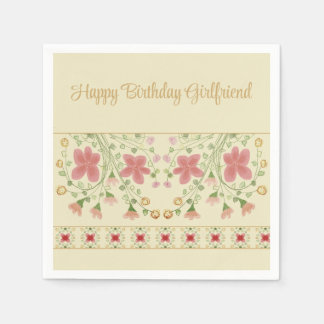 Servilleta De Papel Flora rosa Artsy