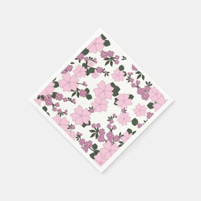 Servilleta De Papel Flora rosa bonito (Borde)