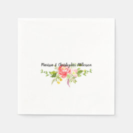 Servilleta De Papel Flora rosa roja