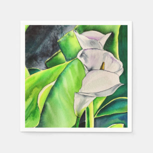 Servilleta De Papel Flora tropical de Arum blanca Lily