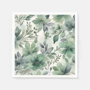 Servilleta De Papel Flora verde salada sin salmuera