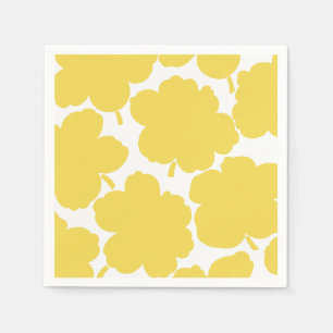 Servilleta De Papel Floraciones audaces Monocromo vibrante amarillo