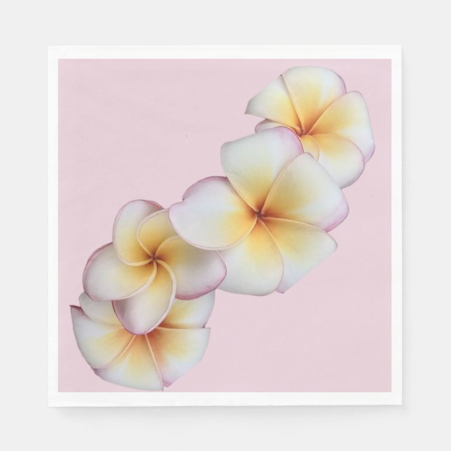 Servilleta De Papel Floraciones de Plumeria (Anverso)