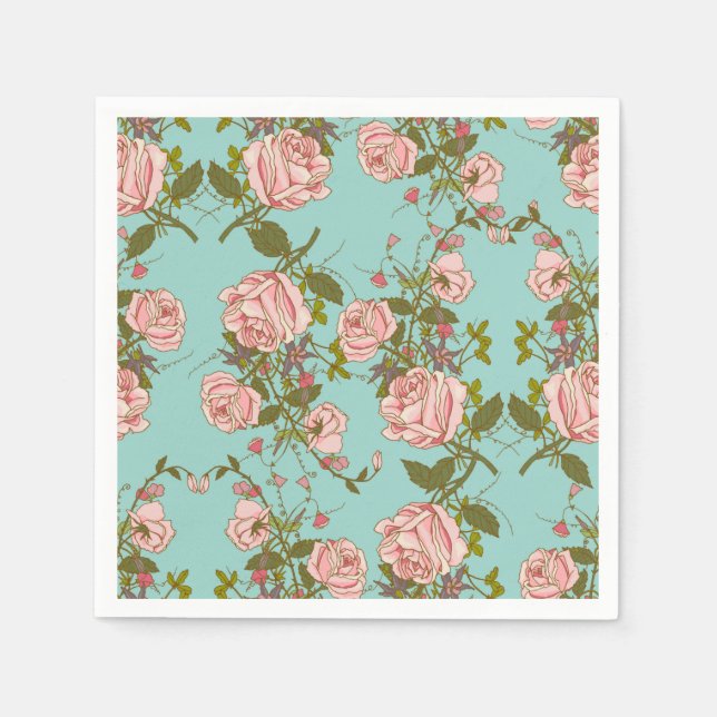 Servilleta De Papel Floral (Anverso)