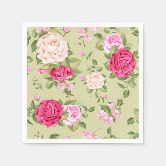 Servilleta De Papel Floral (Anverso)