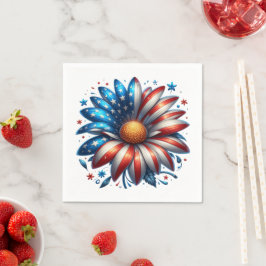 Servilleta De Papel Floral 4 de julio