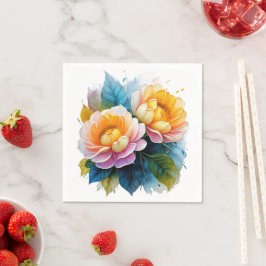 Servilleta De Papel Floral acuarela de moda