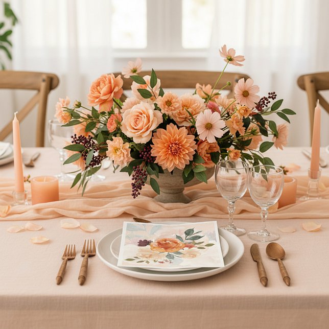 Servilleta De Papel Floral acuarela de otoño (Subido por el creador)