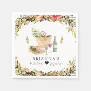 Servilleta De Papel Floral Acuarela para Picnic de Verano