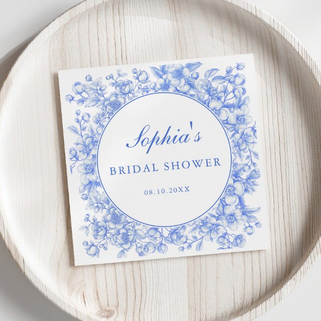 Servilleta De Papel Floral Algo Azul Ducha De Novias (Subido por el creador)