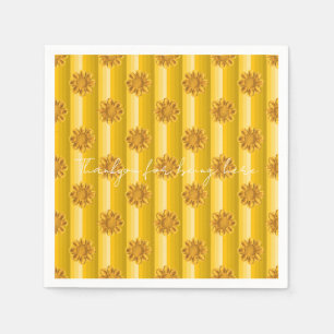 Servilleta De Papel Floral Amarillo