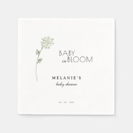 Servilleta De Papel Floral Baby in Bloom Baby Shower