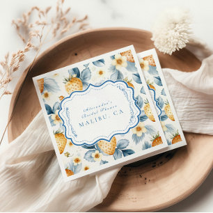 Servilleta De Papel Floral Berry Moda Bridal Shower