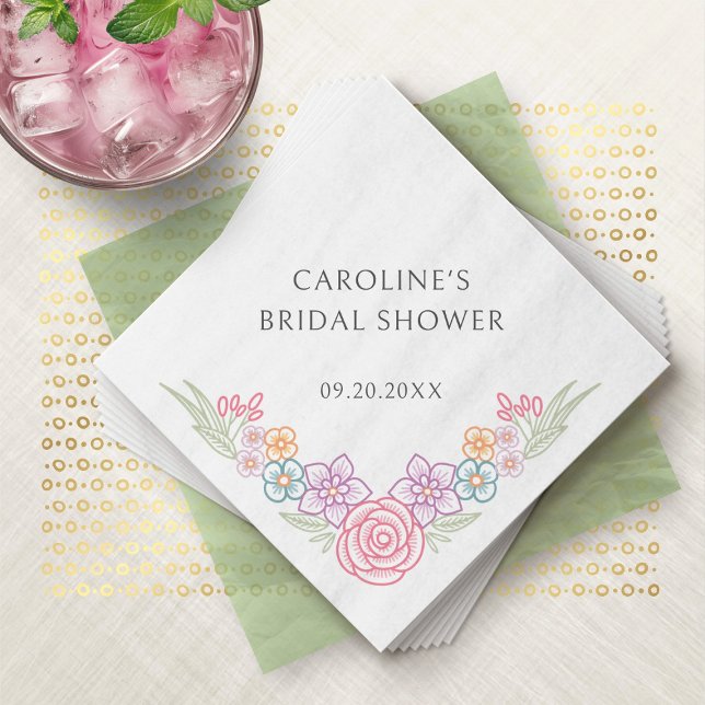 Servilleta De Papel Floral Bloom Primavera Verano Ducha de Novias (Subido por el creador)