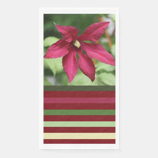 Servilleta De Papel Floral borgoñona floral moderna floral (Anverso)