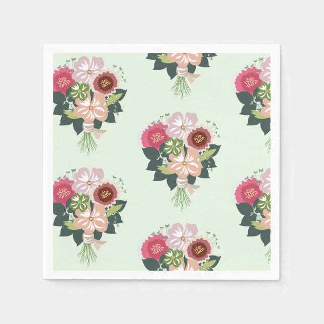 Servilleta De Papel Floral Bouquet (Anverso)