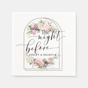 Servilleta De Papel Floral Bouquet Guión Mínimo La Noche Anterior