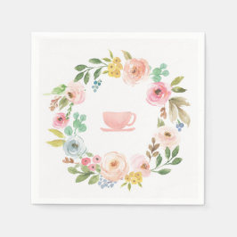 Servilleta De Papel Floral Bridal Shower Tea Fiesta Napkins