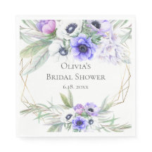 Floral Bridal Shower Violet Anemone Floral