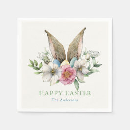 Servilleta De Papel Floral Bunny Ear Easter