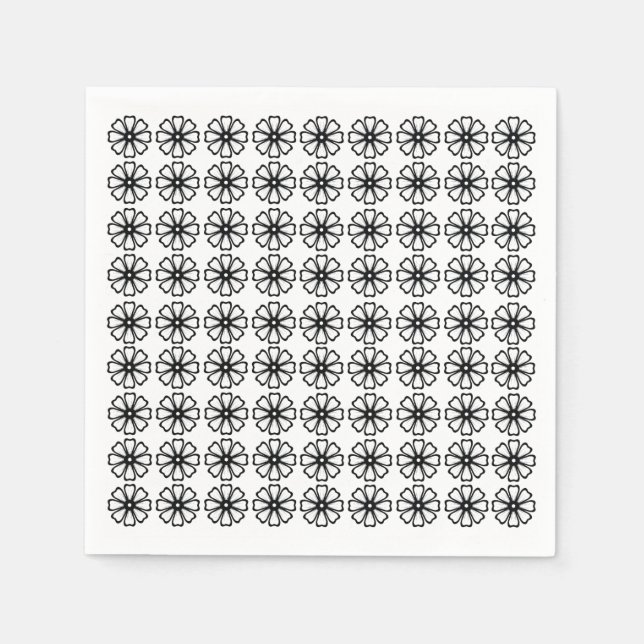 Servilleta De Papel Floral - Calabazas de papel de cóctel estándar bla (Anverso)