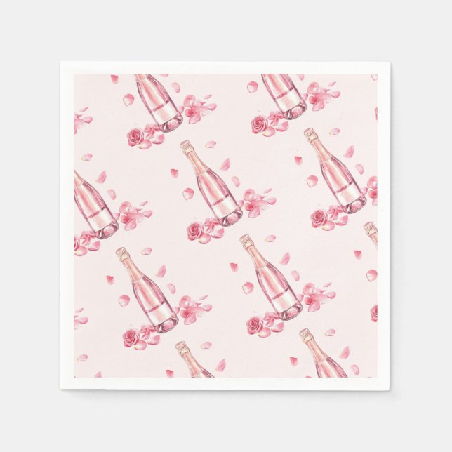 Servilleta De Papel  Floral Champagne | Bridal Shower Brunch (Anverso)
