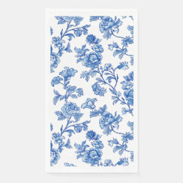 Servilleta De Papel Floral Chinoiserie azul y blanco