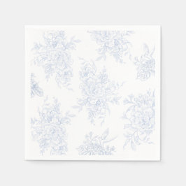 Servilleta De Papel Floral Chintz Chinoiserie Blue Toile Boda