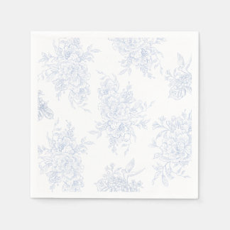 Servilleta De Papel Floral Chintz Chinoiserie Blue Toile Boda
