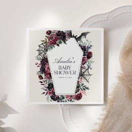 Servilleta De Papel Floral Coffin Halloween Baby Shower