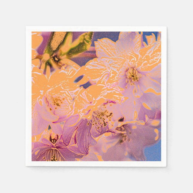 Servilleta De Papel Floral colorida (Anverso)
