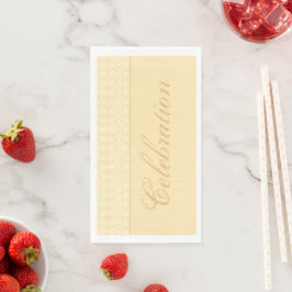 Servilleta De Papel Floral crema de diseño elegante