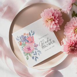Servilleta De Papel Floral de acuarela de Baby Shower Boho