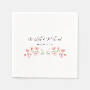 Servilleta De Papel Floral de acuarela elegante y moderna