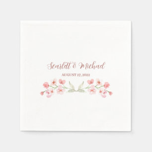 Servilleta De Papel Floral de acuarela elegante y moderna